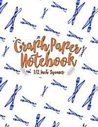 Graph Paper Notebook: 1/2 Inch Squares: Blank Graphing Paper with No Border - Graph Paper Grid, Double-sided, Non-Perforated, Perfect Bindin (Paperback)