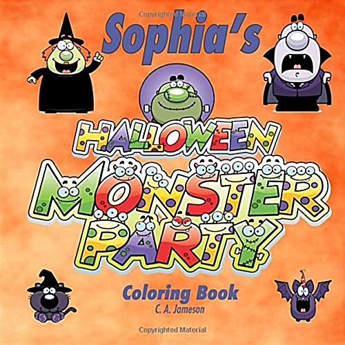 Sophias Halloween Monster Party Coloring Book (Paperback)