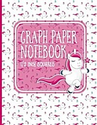 Graph Paper Notebook: 1/2 Inch Squares: Blank Graphing Paper with No Border - Graph Ruled Paper for College School/Teacher/Office/Student - (Paperback)