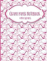 Graph Paper Notebook: 1 Inch Squares: Blank Graphing Paper - Square Grid Organizer for College School/Teacher/Office/Student - Unicorn Cover (Paperback)