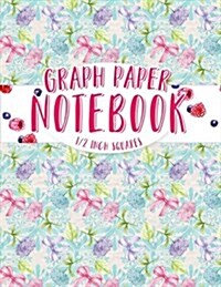 Graph Paper Notebook: 1/2 Inch Squares: Blank Graphing Paper with Borders - Graph Ruled Notepad for College School/Teacher/Office/Student - (Paperback)