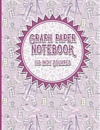 Graph Paper Notebook: 1/2 Inch Squares: Blank Graphing Paper with Borders - Square Grid Planner, Perfect For The School Or Office! (Paperback)