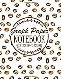 Graph Paper Notebook: 1/4 Inch Squares: Blank Graphing Paper with Borders - Graph Paper for Geometry, Double-sided, Non-Perforated, Perfect (Paperback)