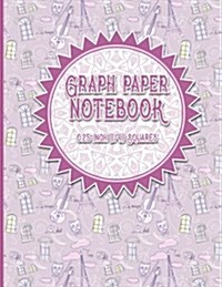 Graph Paper Notebook: 1/4 Inch Squares: Blank Graphing Paper with Borders - Square Grid Planner, Perfect For The School Or Office! (Paperback)