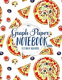 Graph Paper Notebook: 1/2 Inch Squares: Blank Graphing Paper with Borders - Graph Paper Ruled Composition Book, Double-sided, Non-Perforated (Paperback)