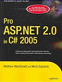 Pro ASP.NET 2.0 in C# 2005 (Paperback)