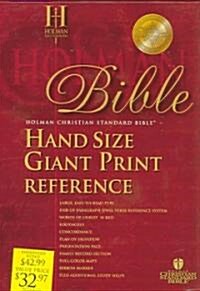 Hand Size Giant Print Reference Bible-Hcsb (Bonded Leather)