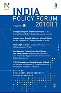 India Policy Forum 2010-11: Volume 7 (Paperback)