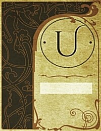 Monogram U Sketchbook: Blank Art Pad Notebook Journal (Paperback)