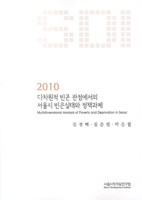 2010 다차원적 빈곤 관점에서의 서울시 빈곤실태와 정책과제