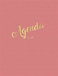 Agenda 2018: Vintage Pink Weekly Monthly Planner with Inspirational Quotes + to Do Lists (Paperback)