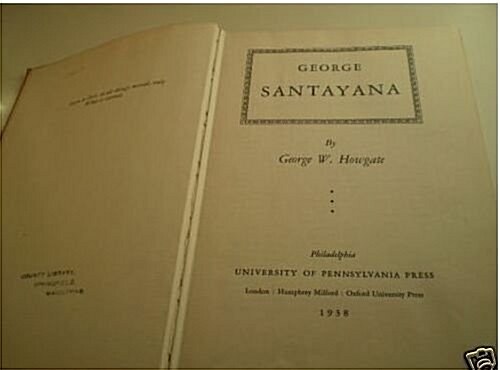 George Santayana (Hardcover)