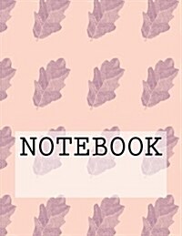 Notebook: Leaf in Light Pink, Rydal Water, Lake District. Dotted (8.5 X 11): Dotted Paper Notebook (Paperback)
