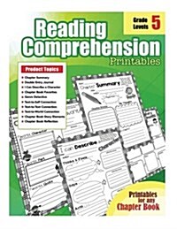 Reading Comprehension Test: : Reading Comprehension Passages Printables for Any Chapter Book - For Reading Comprehension 5th Grade (Paperback)