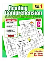 Reading Comprehension Passages 1st Grade: : Level C Guided Reading Comprehension Passages with Text Evidence Questions for 1st Grade (Paperback)