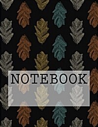 Notebook: Leaves in Nature, Rydal Water, Lake District. Ruled (8.5 X 11): Ruled Paper Notebook (Paperback)