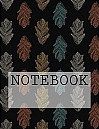 Notebook: Leaves in Nature, Rydal Water, Lake District. Dotted (8.5 X 11): Dotted Paper Notebook (Paperback)
