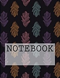 Notebook: Leaves (Dark), Rydal Water, Lake District. Squared (8.5 X 11): Squared Paper Notebook (Paperback)