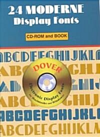 24 Moderne Display Fonts [With CDROM] (Paperback)