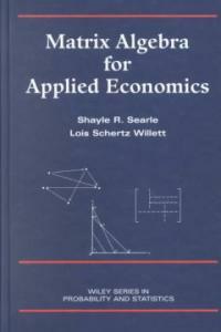 Matrix algebra for applied economics
