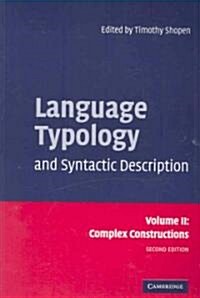 Language Typology and Syntactic Description: Volume 2, Complex Constructions (Paperback, 2 Revised edition)