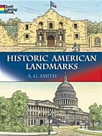 Historic American Landmarks Coloring Book (Paperback)