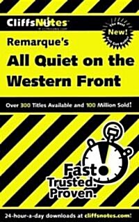 Cliffsnotes on Remarques All Quiet on the Western Front (Paperback)