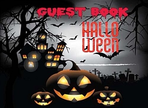 Scary Halloween Party Guest Book (Paperback, GJR)