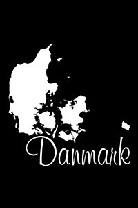 Danmark - Black Lined Notebook with Margins (Denmark): 101 Pages, Medium Ruled, 6 x 9 Journal, Soft Cover (Paperback)