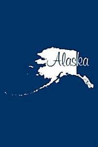 Alaska - Navy Blue Lined Notebook with Margins: 101 Pages, Medium Ruled, 6 X 9 Journal, Soft Cover (Paperback)
