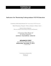 Indicators for Monitoring Undergraduate Stem Education (Paperback)