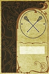 Monogram Lacrosse Notebook: Blank Journal Diary Log (Paperback)
