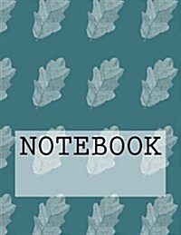 Notebook: Leaf in Green, Rydal Water, Lake District. Dotted (8.5 X 11): Dotted Paper Notebook (Paperback)