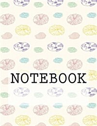 Notebook: Lily Pads (Cream), Rydal Water, Lake District. Ruled (8.5 X 11): Ruled Paper Notebook (Paperback)