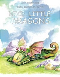 Adult Coloring Book: Nice Little Dragons (Paperback)