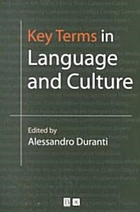 [중고] Key Terms in Language and Culture (Paperback)