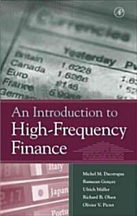 [중고] An Introduction to High-Frequency Finance (Hardcover)