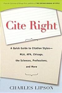 Cite Right (Paperback)