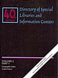 Directory of Special Libraries and Information Centers 3 Volume Set (Paperback, 40)