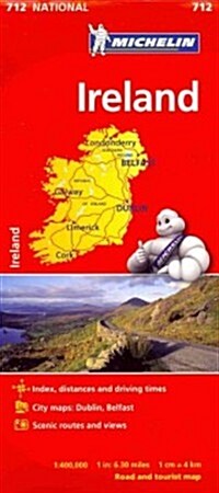 Michelin Ireland Road and Tourist Map (Folded)