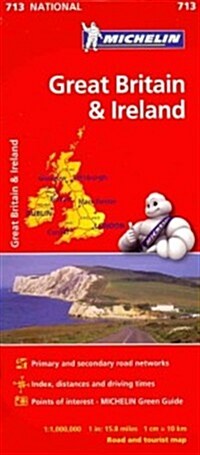 Image for Great Britain & Ireland 2023 - Michelin National Map 713 Click to enlarge Great Britain & Ireland 2023 - Michelin National Map 713 (Folded)