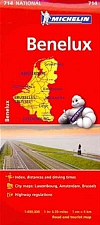 Michelin Benelux Map 714 (Folded, 10)