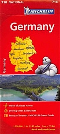 Michelin Germany Map 718 (Folded, 10)