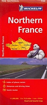 Michelin Northern France Road and Tourist Map (Folded)