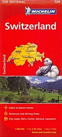 Michelin Switzerland Map 729 (Folded, 10)