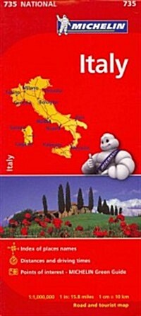 Michelin Italy Map 735 (Folded, 10)