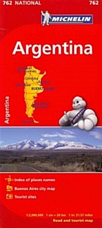 Michelin Argentina Map 762 (Folded, 2)