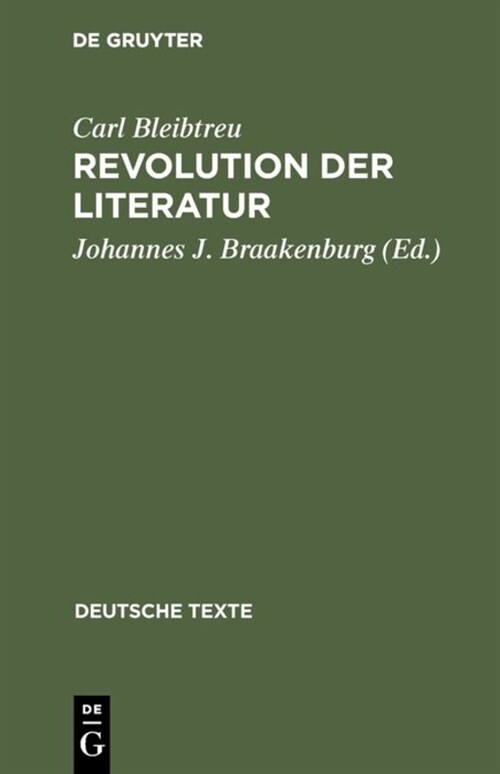 Revolution Der Literatur (Hardcover, Nachdr. D. Ausg)