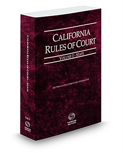 California Rules of Court - State 2018 (Paperback)