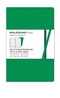 Moleskine Ruled Volant Extra Small Emerald Green/Oxide Green Notebooks (Paperback)